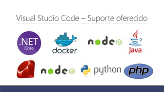 Visual Studio Code – Suporte oferecido
 