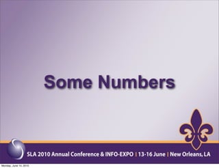 Some Numbers



Monday, June 14, 2010
 