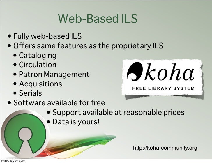 Practical Open Source Software for Libraries (part 2)
