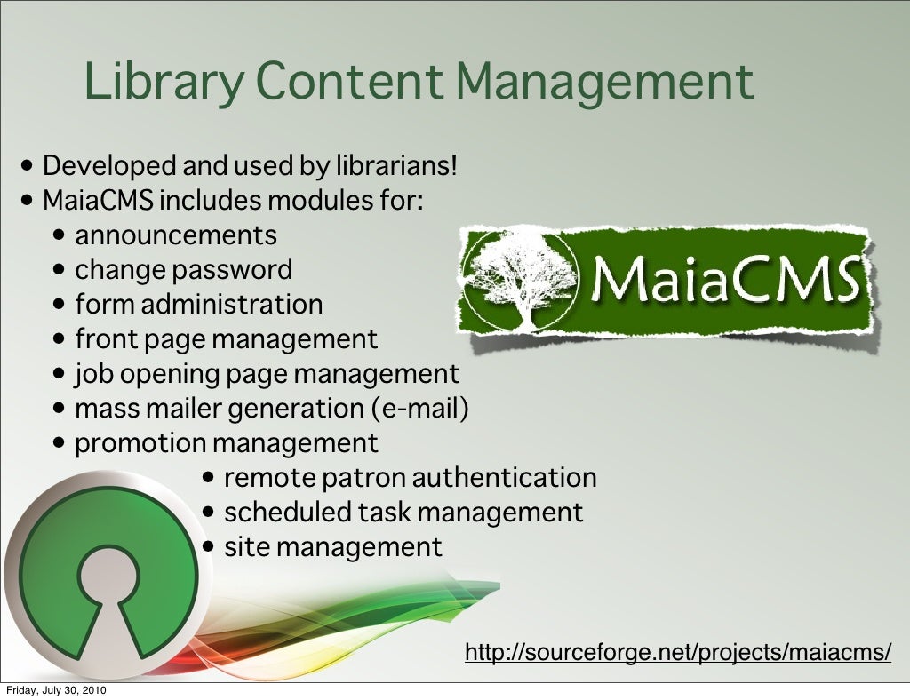 Library Content Management • Developed