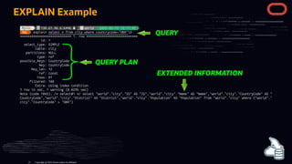 EXPLAIN Example
Copyright @ 2022 Oracle and/or its affiliates.
22
 