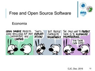 13CJC, Dez. 2016
Free and Open Source Software
Economia
 