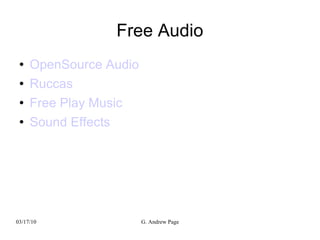 Free Audio OpenSource Audio Ruccas Free Play Music Sound Effects 