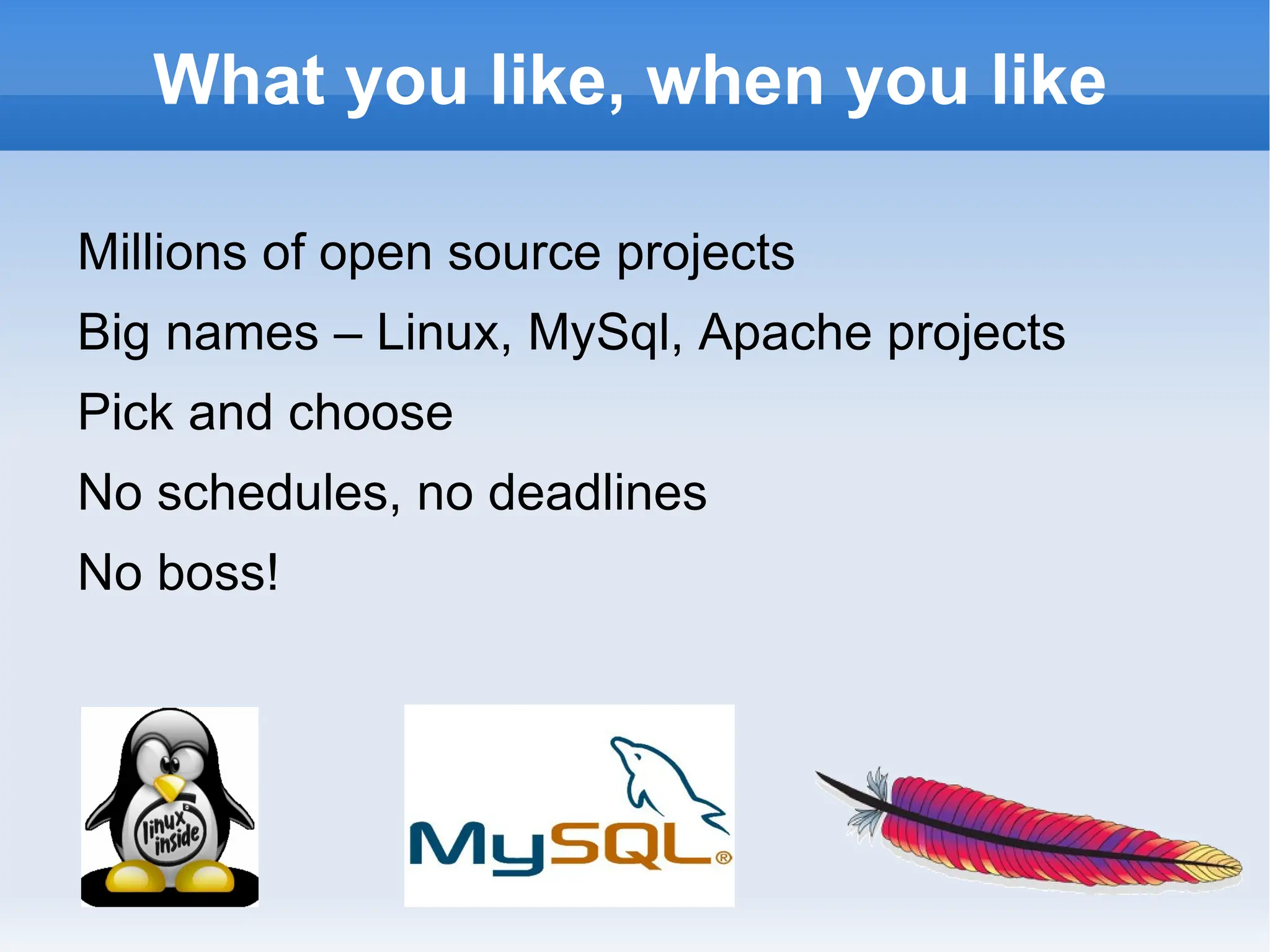 Development in the ”real” world 