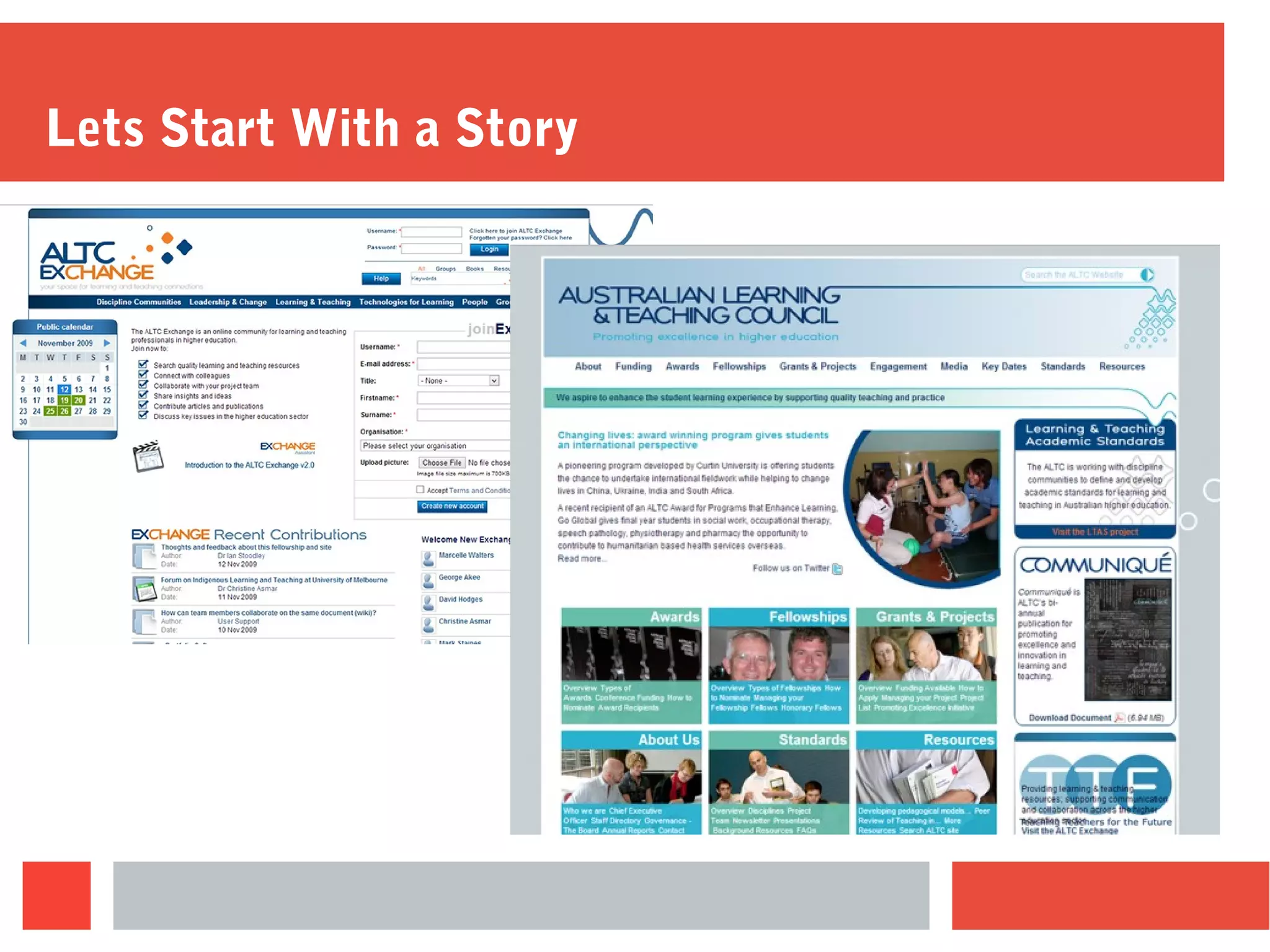 Lets Start With a Story
 