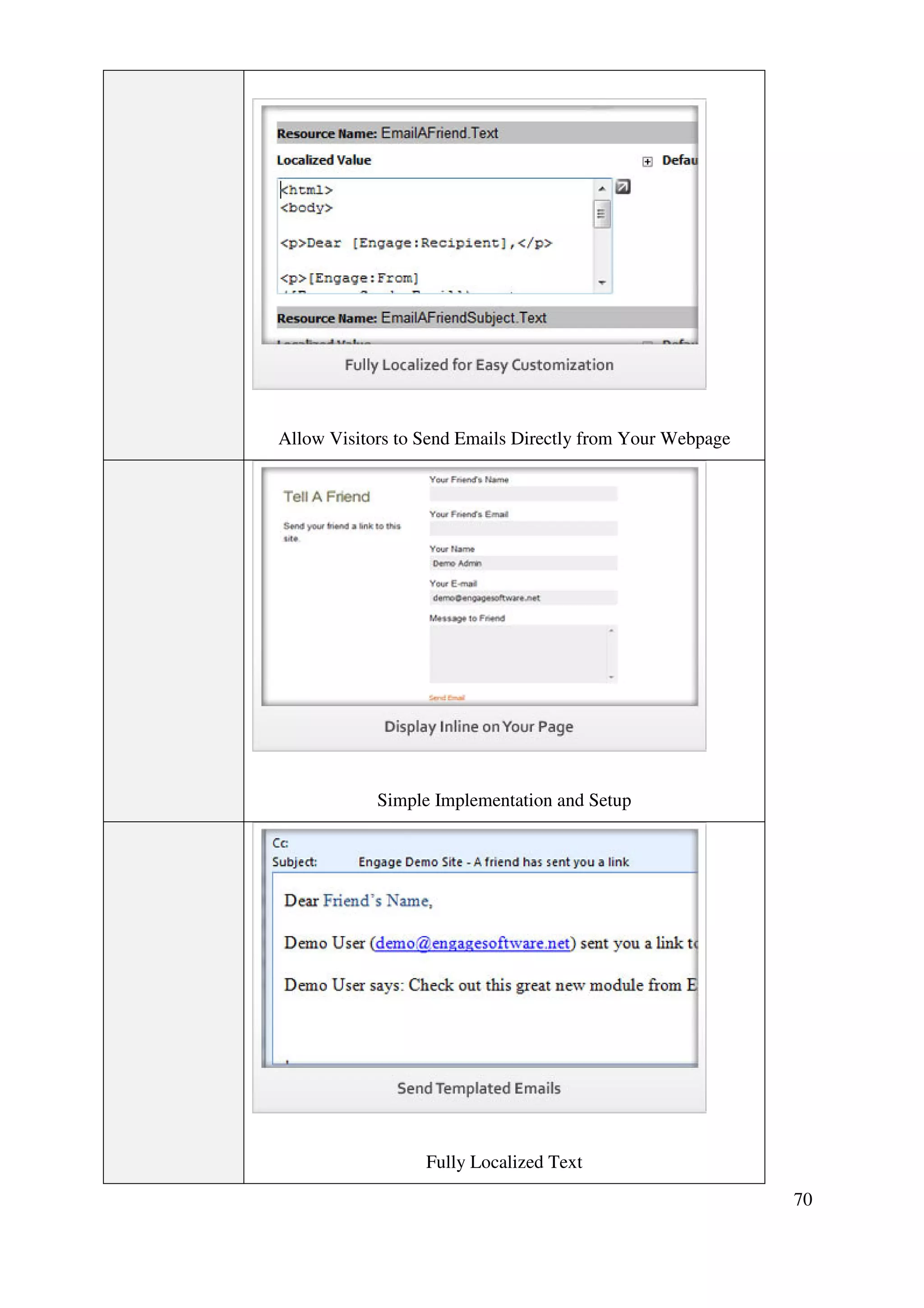 Allow Visitors to Send Emails Directly from Your Webpage




            Simple Implementation and Setup




                  Fully Localized Text

                                                           70
 