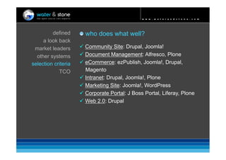 Open Source CMS 2009