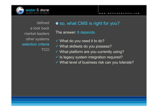 Open Source CMS 2009