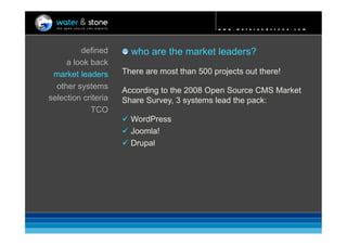Open Source CMS 2009