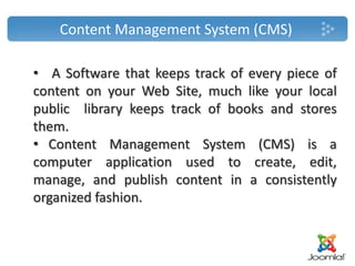 Open source Content Management System Joomla PPT by swapnil chafale | PPSX