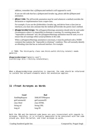 Android Open source coading guidel ine | PDF
