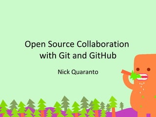 Open Source Collaboration  with Git and GitHub Nick Quaranto 