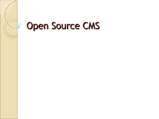 Open Source CMS 