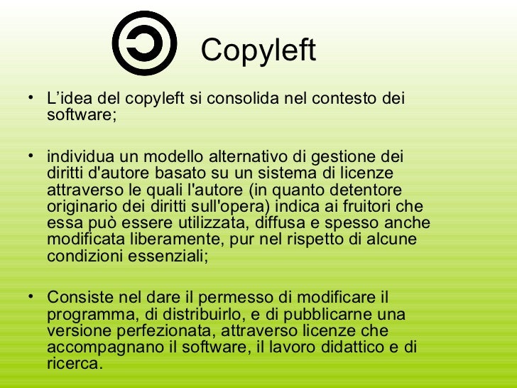 Open source copyright e copyleft