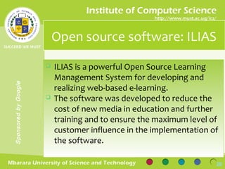 Open source educational technologies for teaching and learning | PPT