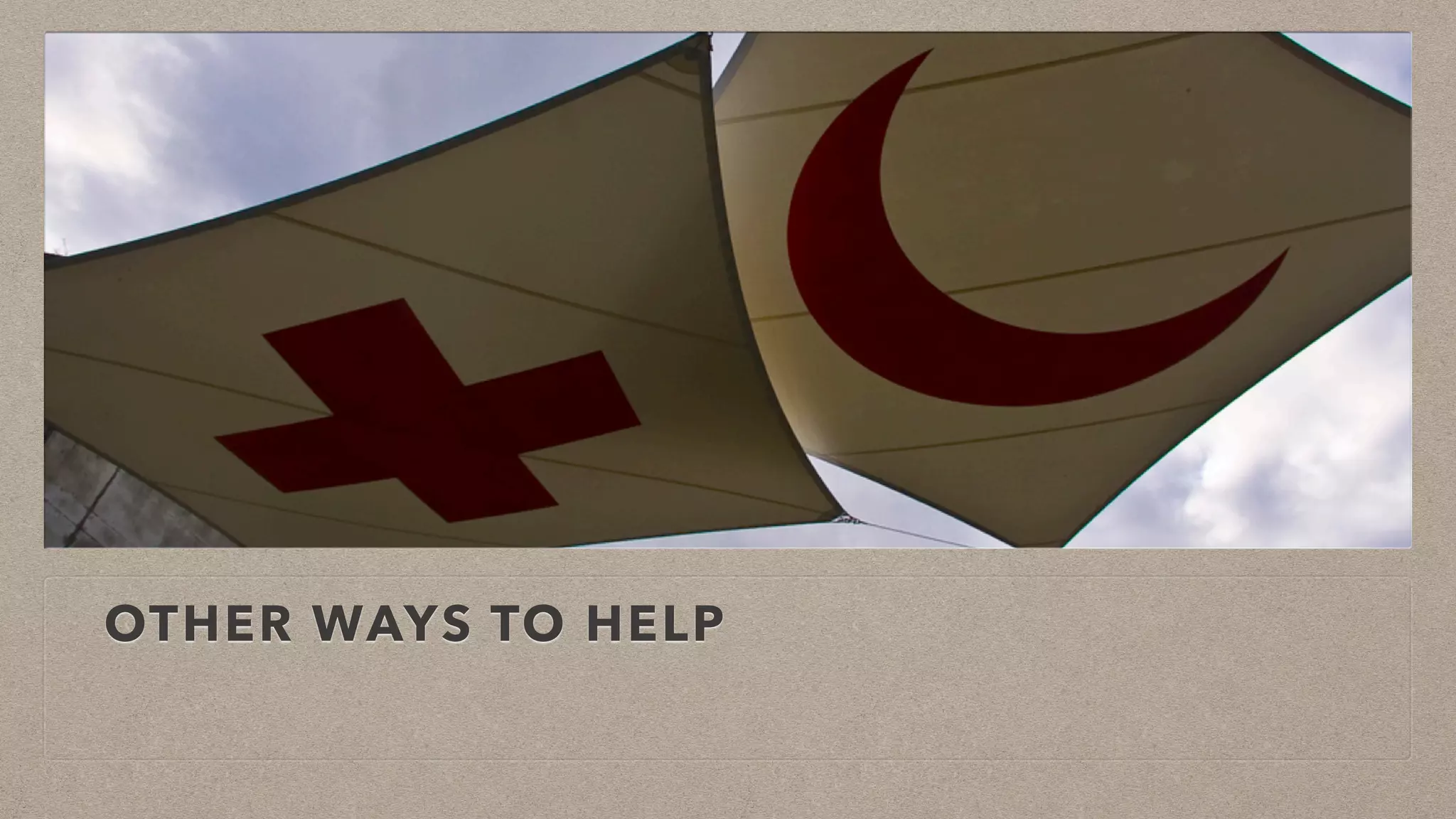 OTHER WAYS TO HELP
 