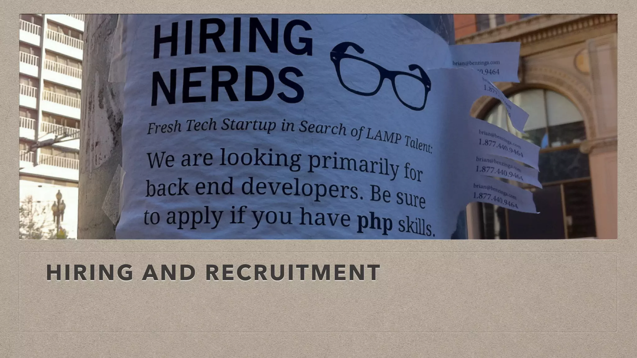 HIRING AND RECRUITMENT
 