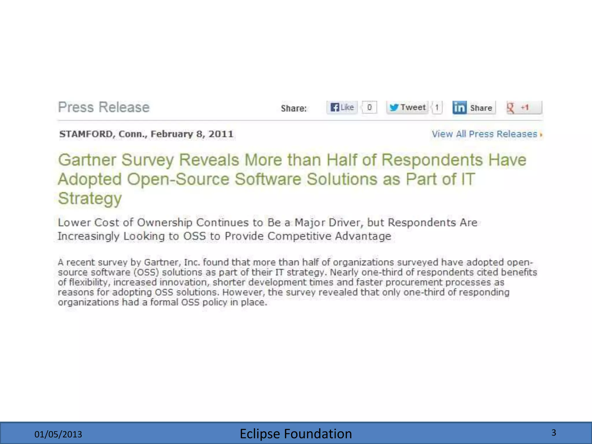 Eclipse Foundation01/05/2013 3
 