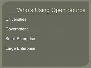 Success Stories Organization: Continental AirlinesOpen Source Project: JitterbitUses: integrating data on network bandwidth, server function, and traffic databases