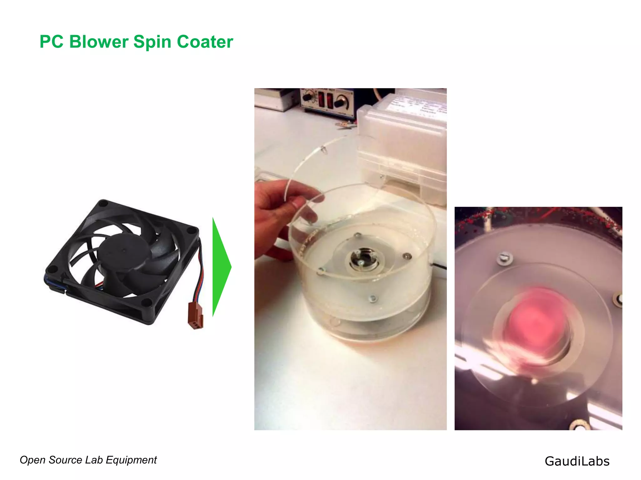 Open Source Lab Equipment GaudiLabs
PC Blower Spin Coater
 