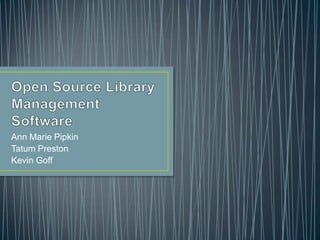 Open source library management software | PPT