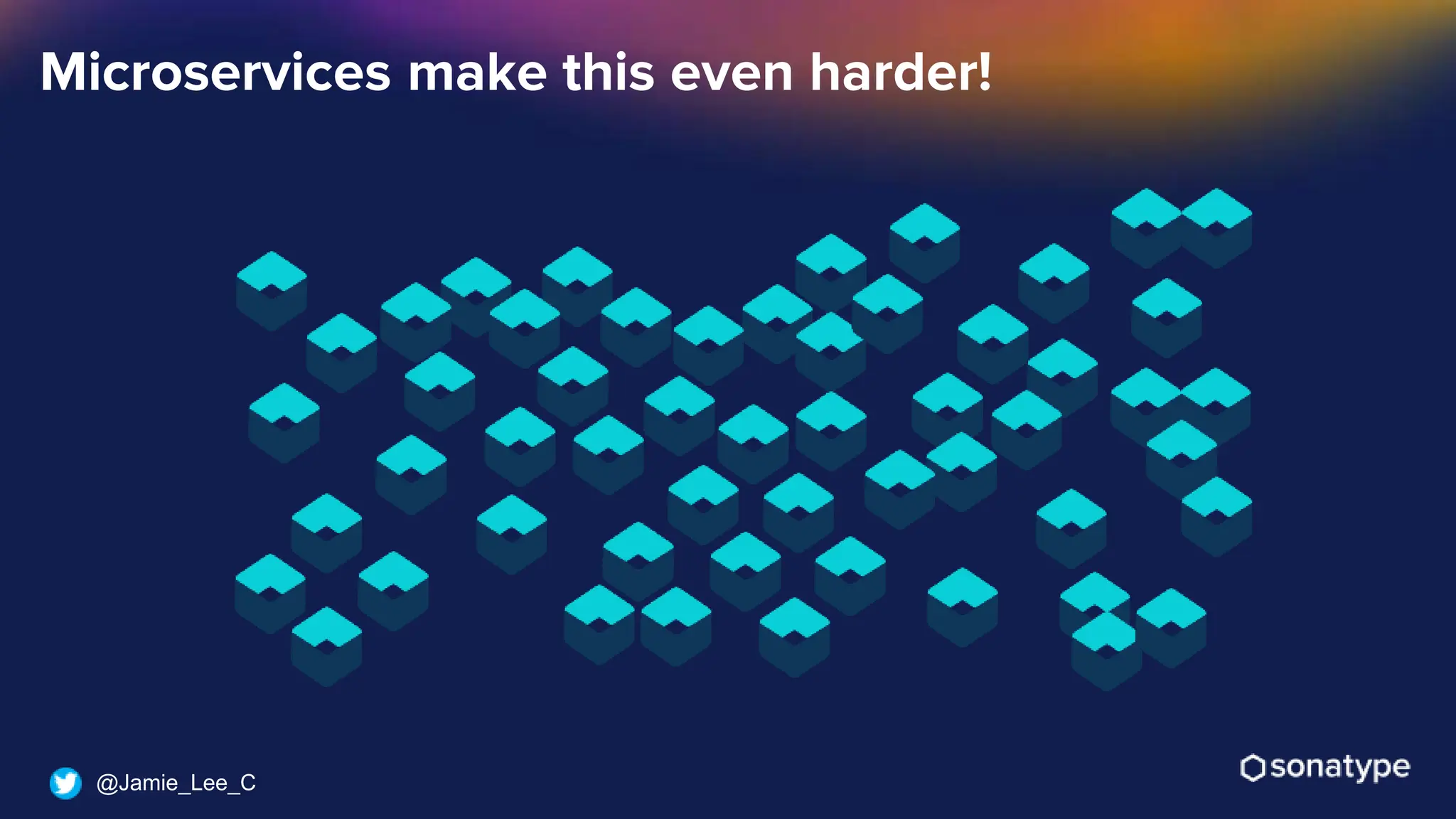 @Jamie_Lee_C
Microservices make this even harder!
 