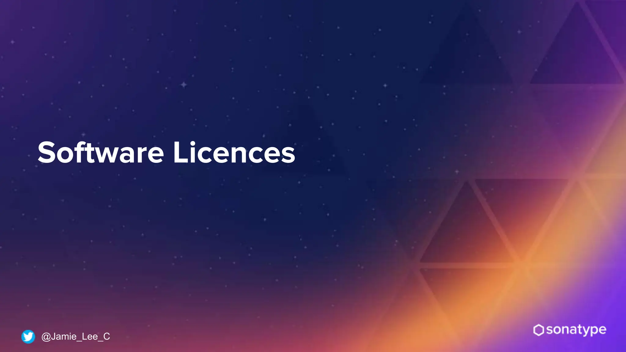 @Jamie_Lee_C
Software Licences
 