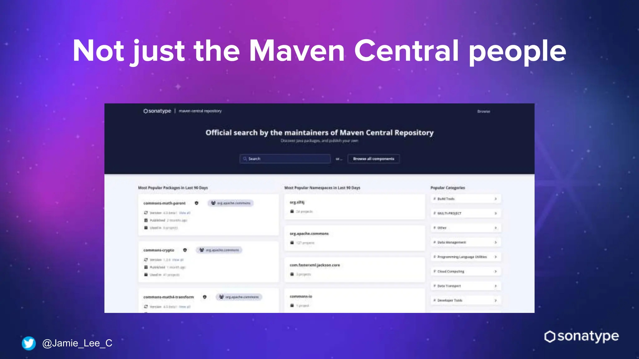 @Jamie_Lee_C
Not just the Maven Central people
 