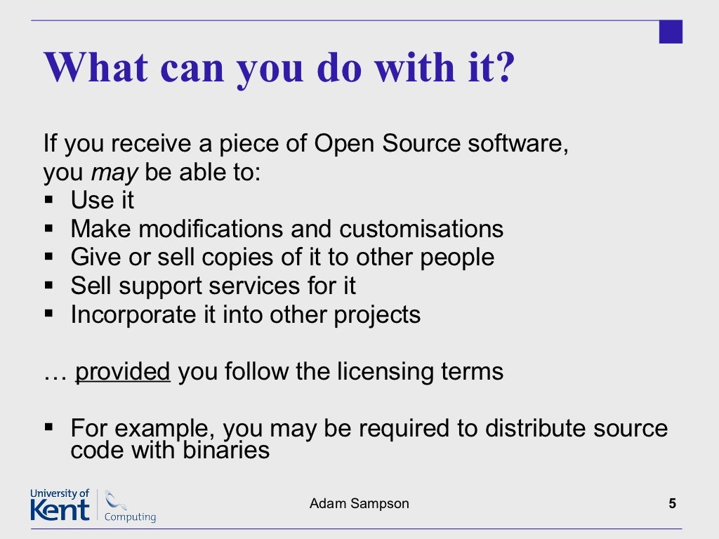 Open source licenses