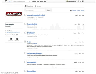 Não é só software!
Wednesday, September 11, 2013
 