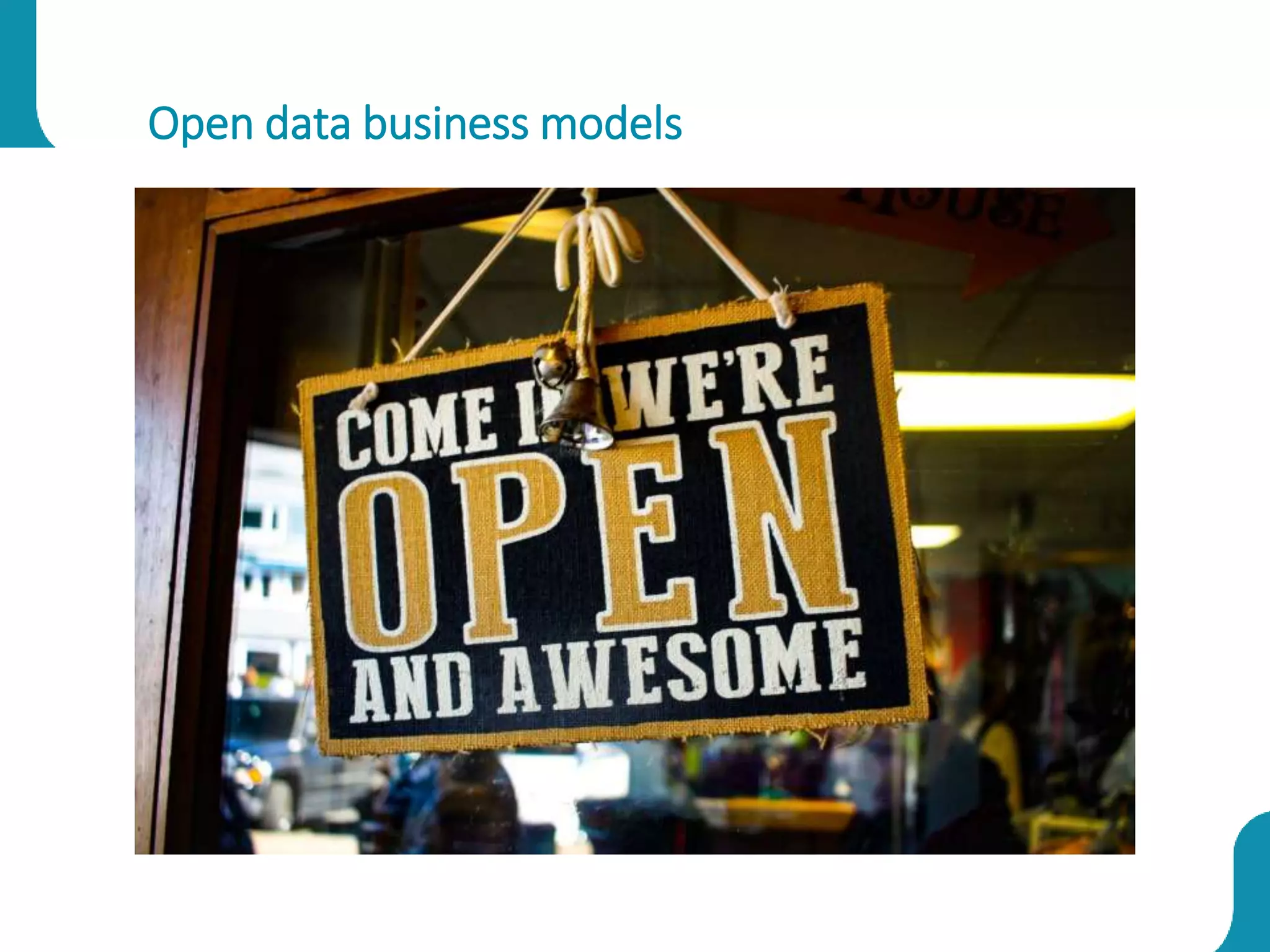 Open data business models
 