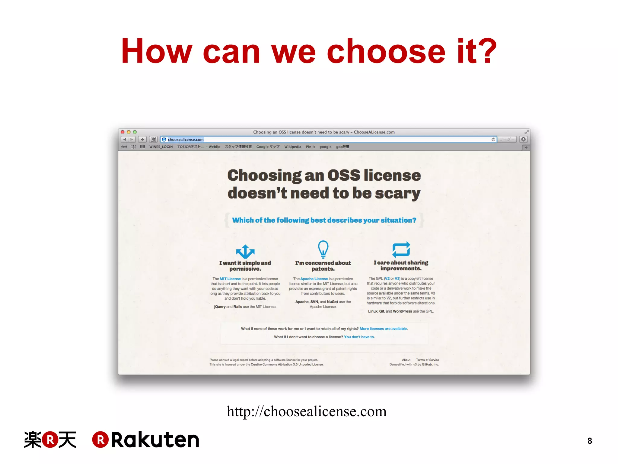 How can we choose it?

http://choosealicense.com
8

 