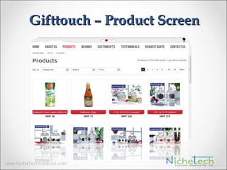 GiftTouch – Product Screen
 