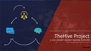 @DefenseIN
TheHive Project
A	4-IN-1	SECURITY	INCIDENT	RESPONSE	PLATFORM
 