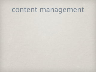 content management
 