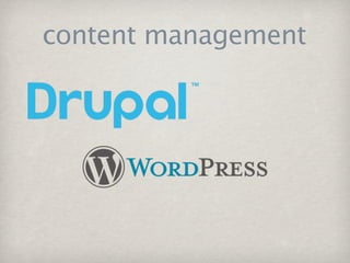 content management
 