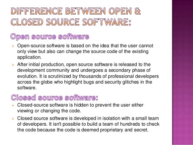 why open source software isn