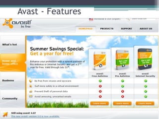Avast - Features
 