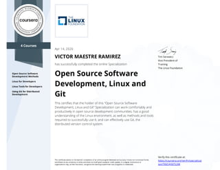 Comprehensive Specialization in Open Source Software Development, Linux ...