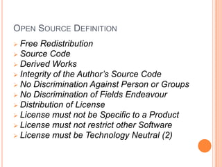 Open Source Definition Free Redistribution 
