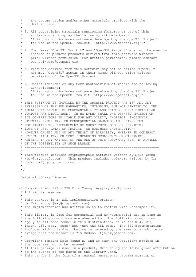 Open Source Notice Sample Open Source Software Notice | Open Source Software Notice – AMVKX