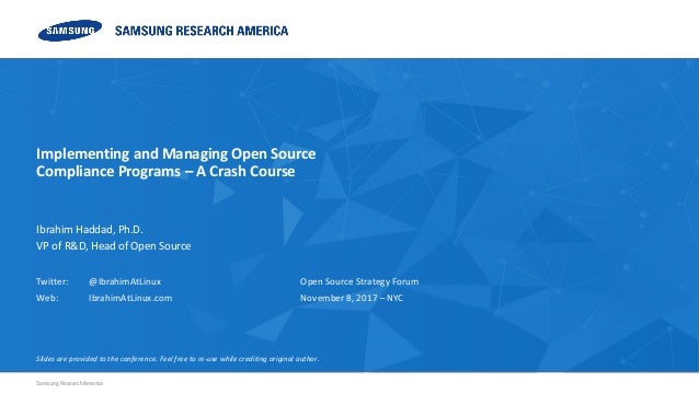 Implementing And Managing An Open Source Compliance Program
