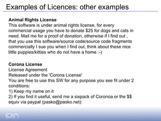 Licensee Example Open Source in the Enterprise: Compliance and Risk Management | PPT