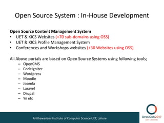 Open Source Software and Open Data by Dr. Waqar Mahmood | PPTX