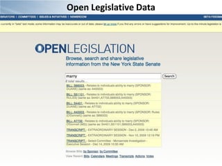 Open Legislative Data
 