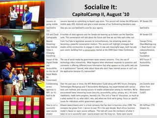 Social Web Adoption
           Socialize It:
                   CapitolCamp II, August ‘10




http://flickr.com/photos/rocketqueen/1573565705/
 