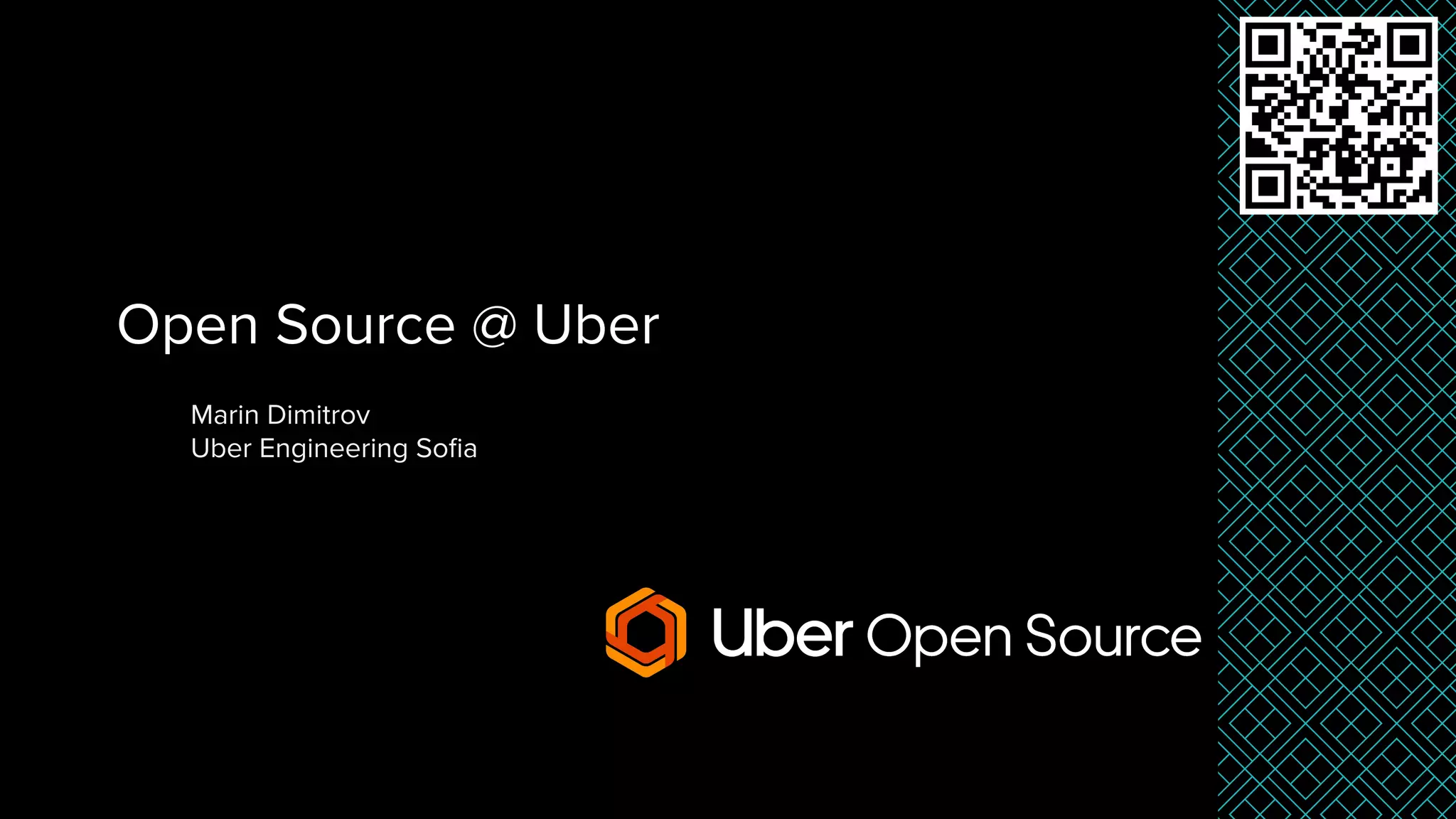 Marin Dimitrov
Uber Engineering Soﬁa
Open Source @ Uber
 