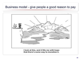 Business model - give people a good reason to pay
40
 