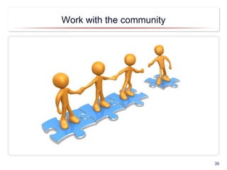 Work with the community
35
 