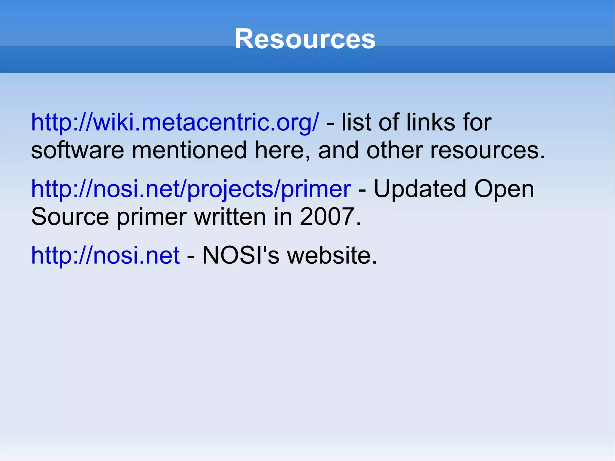 Applications for internet services and systems administration very mature, some in use for 15 years or more 